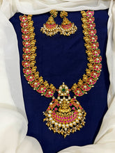 Lakshmi Mango Jadau Kundan lakshmi long haram - KH00126